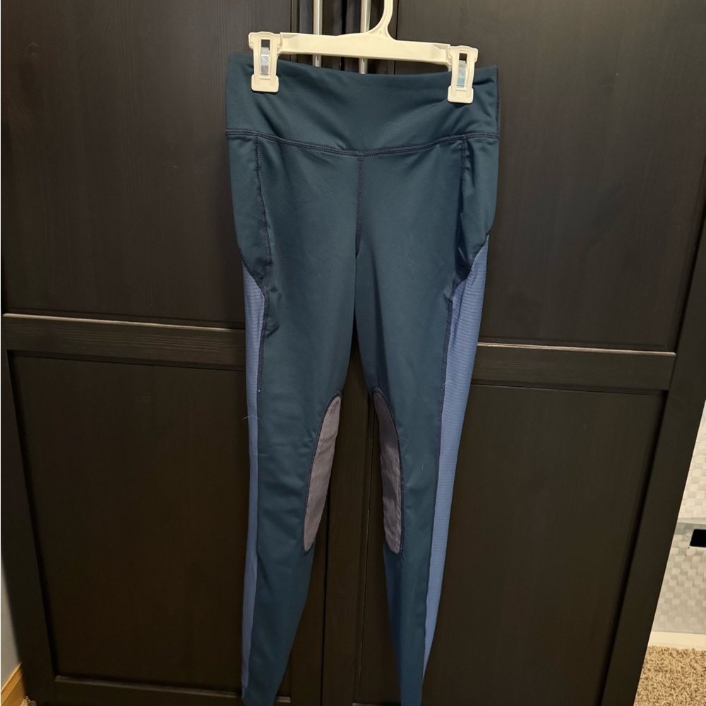 Blue Knee Patch Riding Tights XS